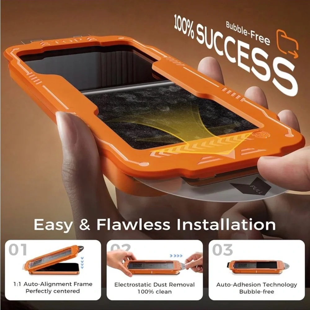 9H+ Hardness for iPhone 17 Pro Screen Protector 12FT Military Grade Protection